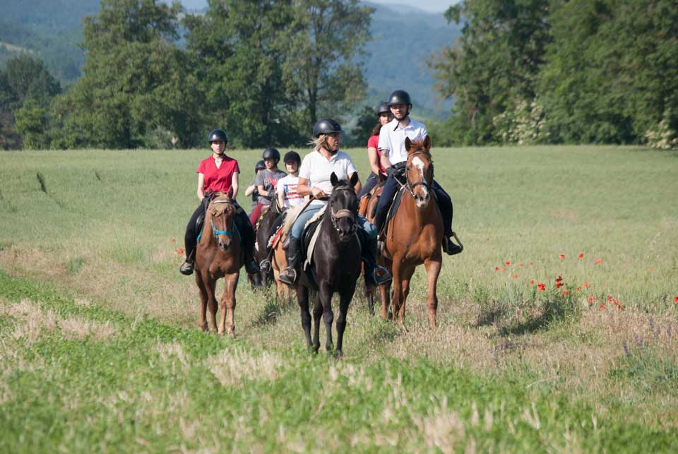 Circolo Ippico parco Stirone passeggiata a cavallo di gruppo