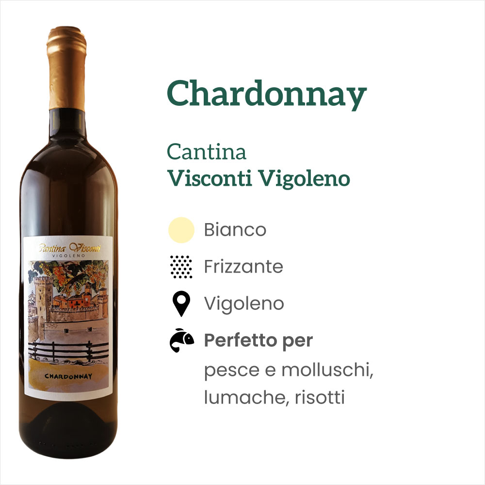 CP v 0209 Chardonnay Cantina Visconti Vigoleno Bianco Caratteristiche e abbinamenti