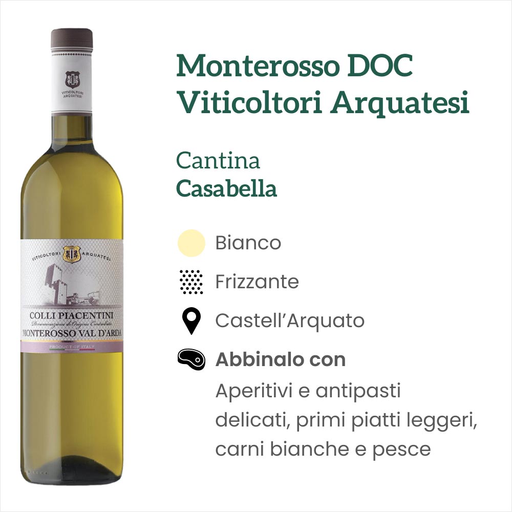 CP v 0113 Monterosso DOC Cantina Casabella Viticoltori Arquatesi Bianco Caratteristiche e abbinamenti