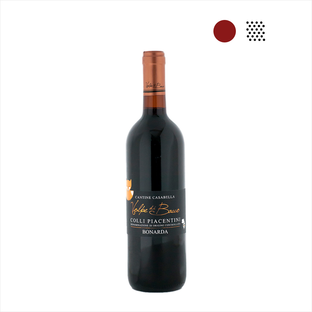 CP v 0125 Bonarda Amabile DOC Cantina Casabella Volpe di Bacco Rosso Etichetta bottiglia singola