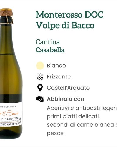 Monterosso Frizzante DOC Volpe di Bacco – Cantine Casabella