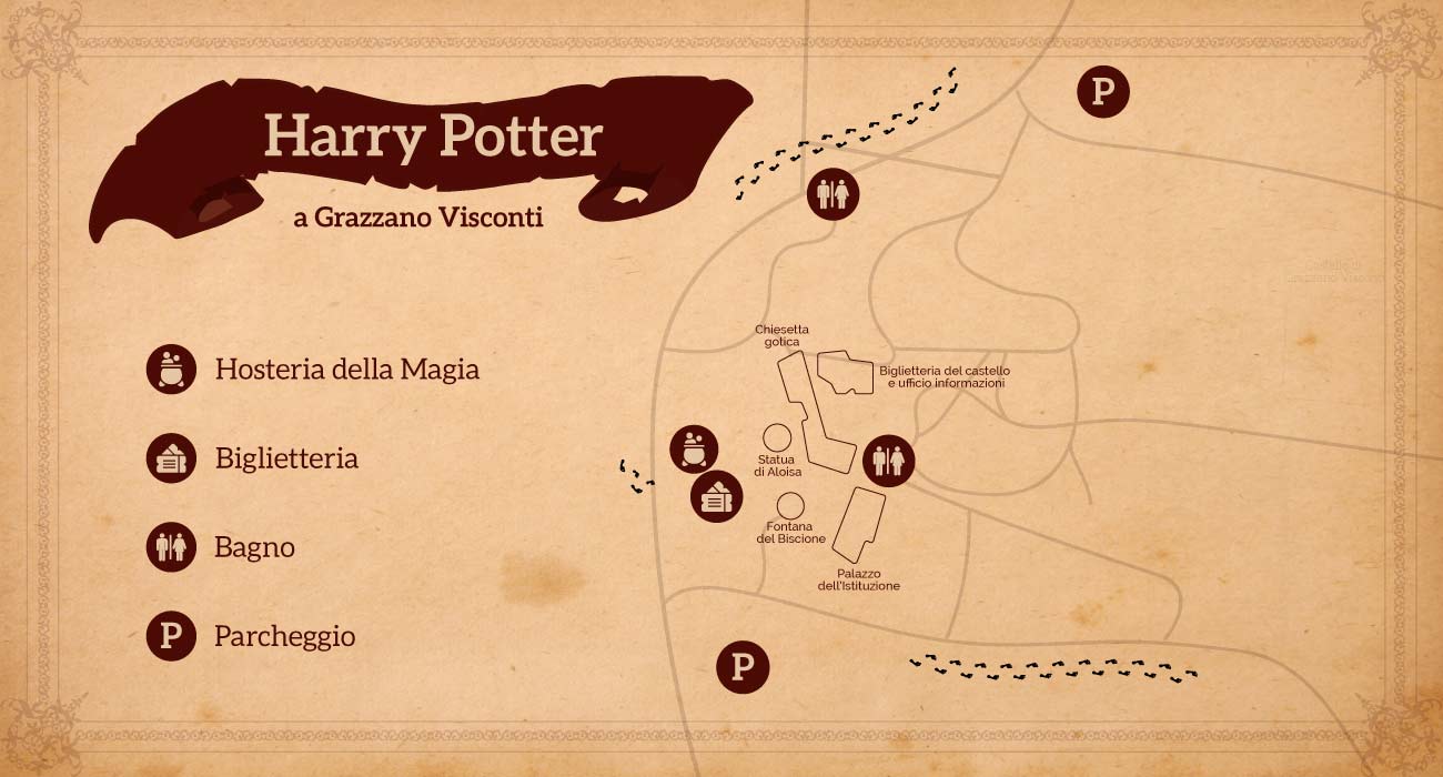 CP Eventi Primavera Harry Potter a Grazzano Visconti Mappa